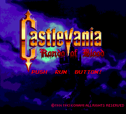 Castlevania - Rondo of Blood (english translation) Title Screen